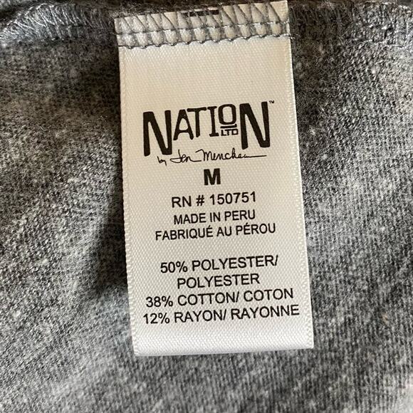 Nation LTD Gray Sleeveless Peplum‎ Bottom Mini Tank Dress Women’s Size Medium - Picture 8 of 9